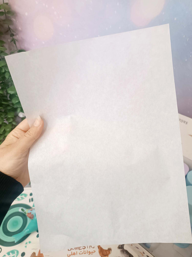 کاغذ پوستی شفاف تک ورقی