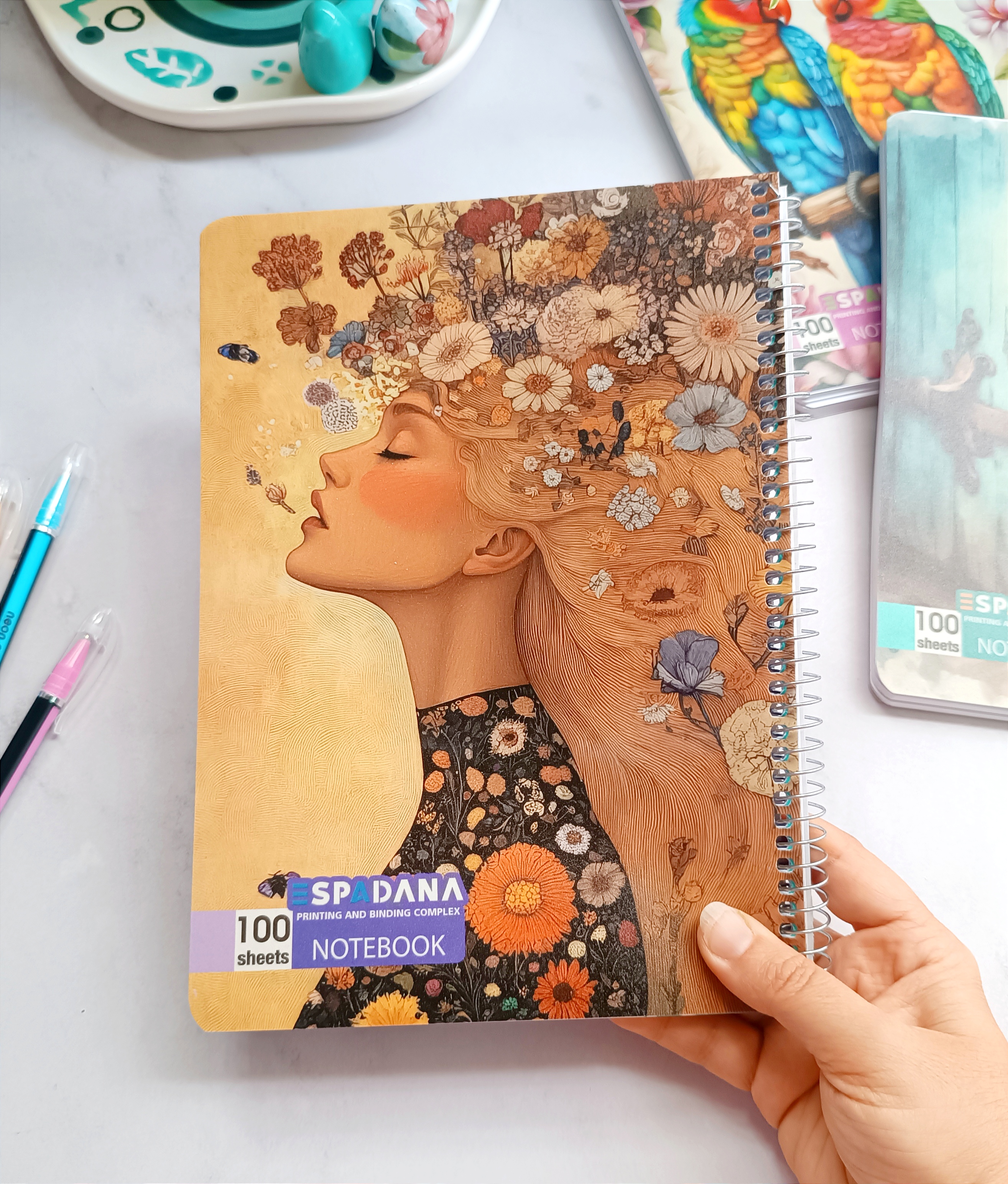 دفتر ۱۰۰ برگ جلد طلقی و سیمی