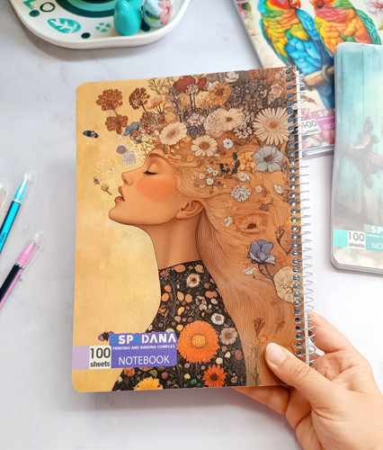 دفتر ۱۰۰ برگ جلد طلقی و سیمی